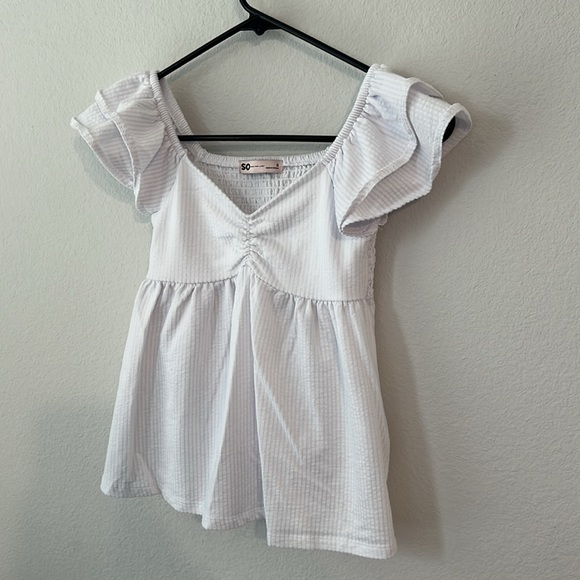 SO Jr Girls White Top - S - Picture 4 of 7
